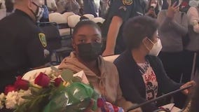 Olympic medalist Simone Biles competing in the US Classic in Hoffman Estates