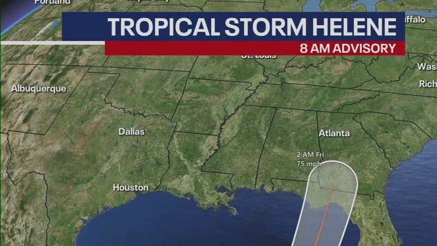 Tropical Storm Helene tracker