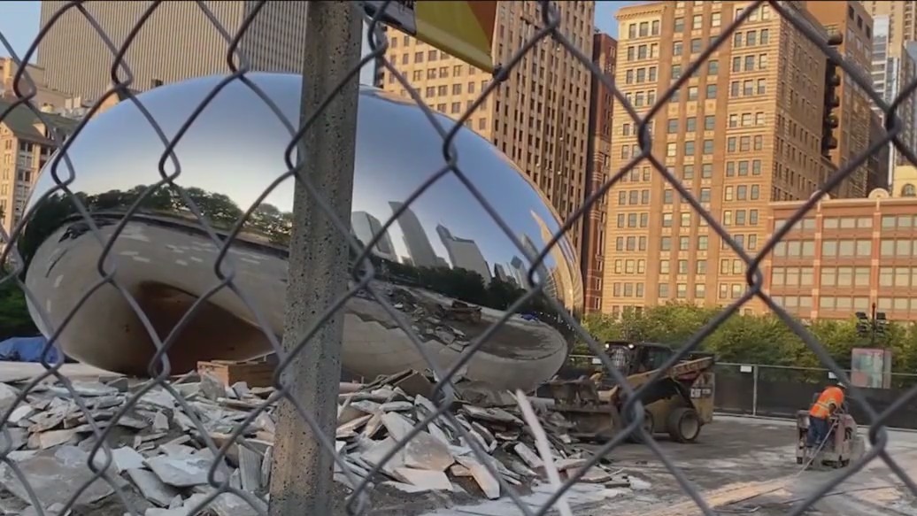 Construction continues around Chicago's Bean