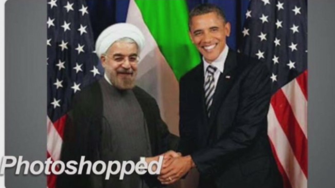 Republican Congressman shares fake photo of Obama and Iranian president