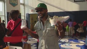 Massive sneaker giveaway in Chicago thanks to philanthropist, local celebs