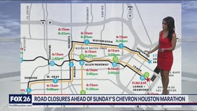 Road closures for Chevron Houston Marathon