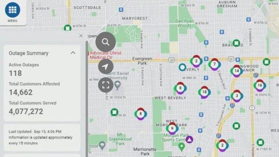 More than 14K without power on Chicago's South Side