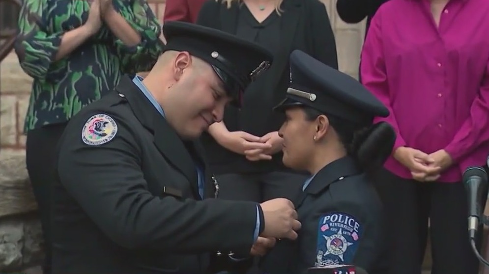 Riverside police officer sworn in after decades-old theft leads to decertification