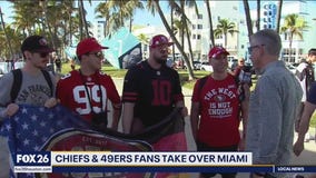 Fans take over Miami for Super Bowl