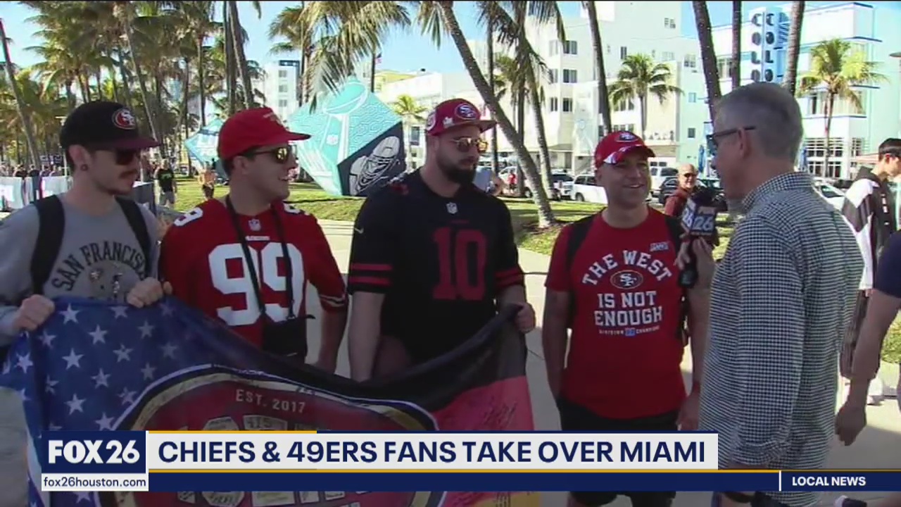 Fans take over Miami for Super Bowl