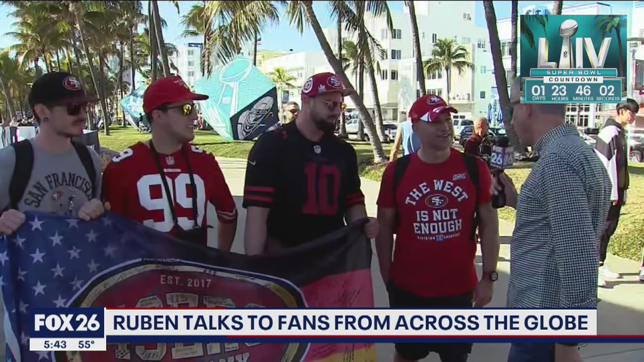 Ruben talks to NFL fans from around the globe