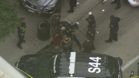 Police chase end in arrest in downtown Houston