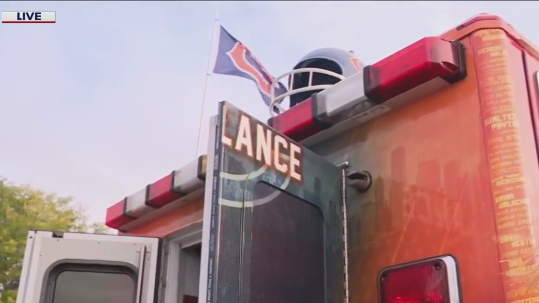 Bears Fan-bulance fully equipped for tailgating