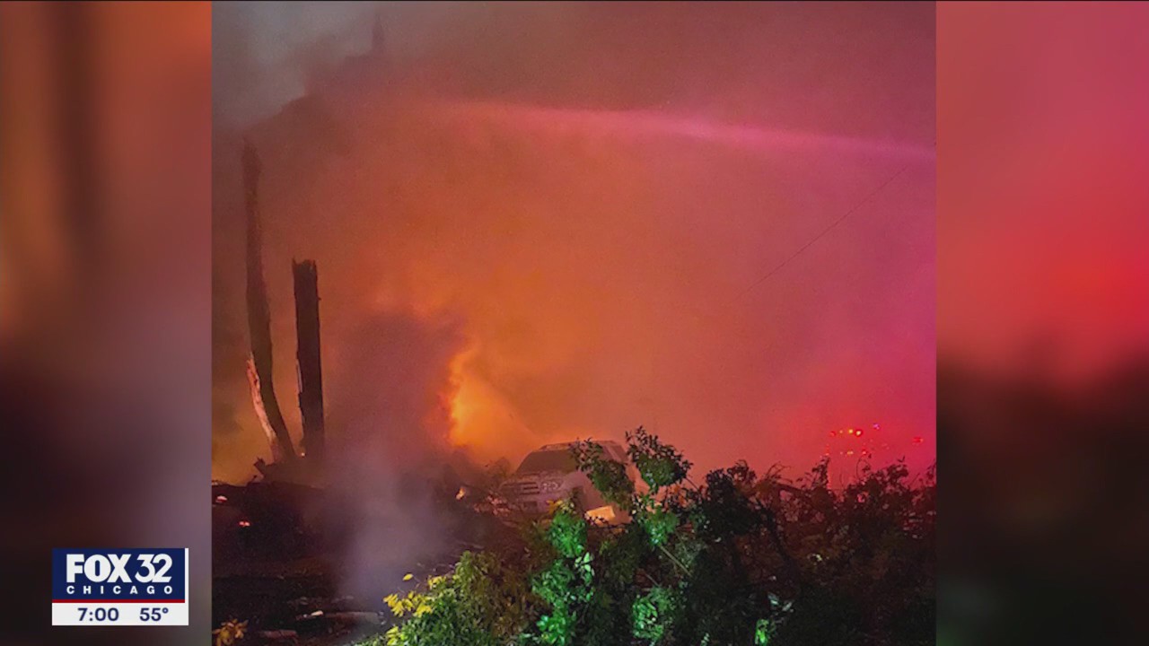 Crews battle massive fire at South Side church