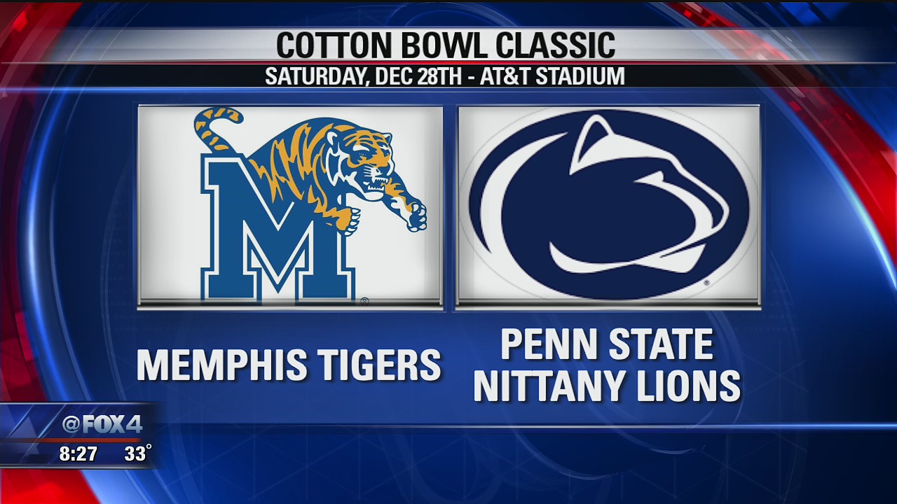 Penn State takes on Memphis at this year's Cotton Bowl Classic