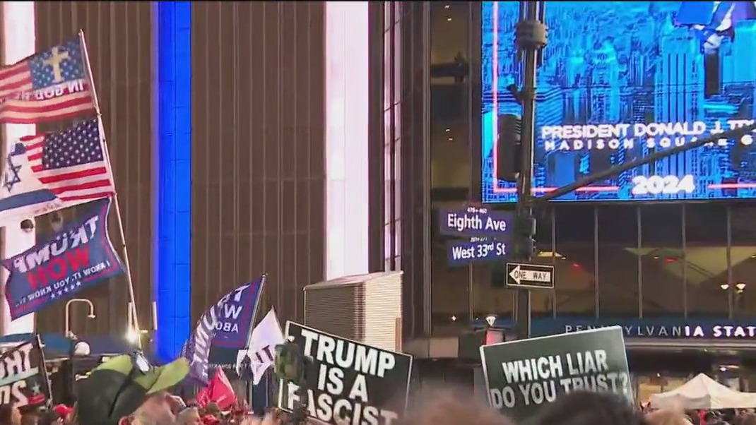 Protest against Trump's MSG rally