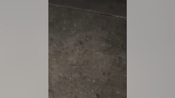 Video shows hail in Huntley