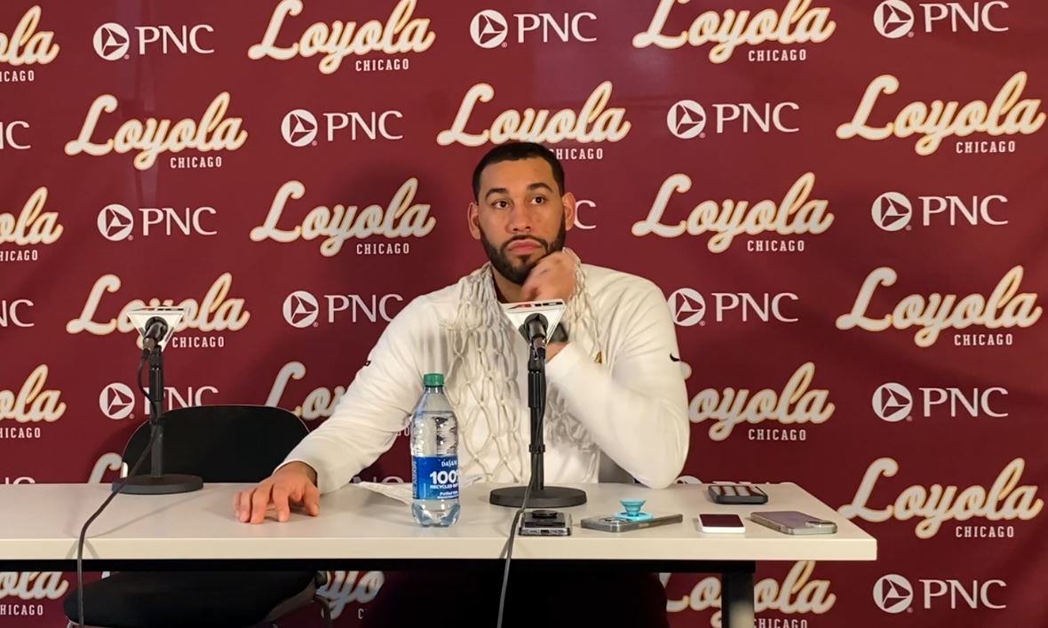 Drew Valentine's full press conference after Loyola clinched a share of the Atlantic-10 title