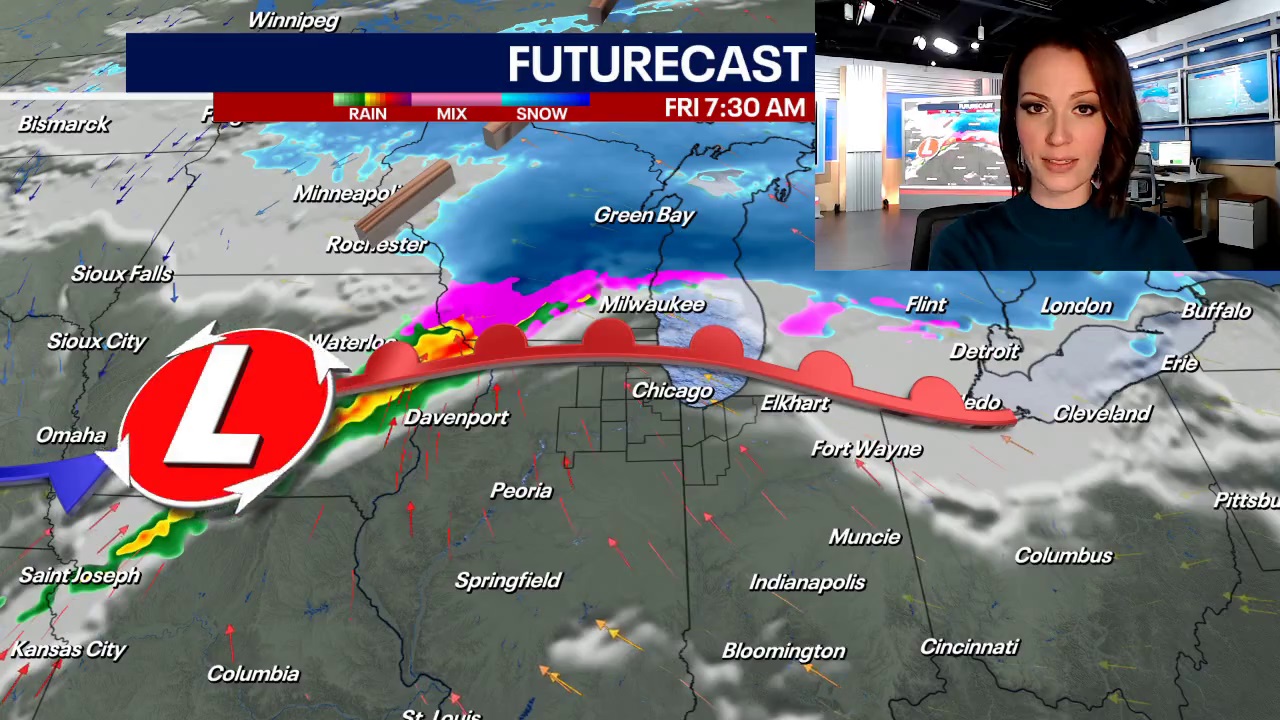 Some parts of Chicagoland could wake up to snow on Friday