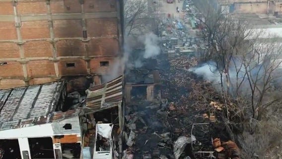 Massive warehouse fire rages in Back of the Yards