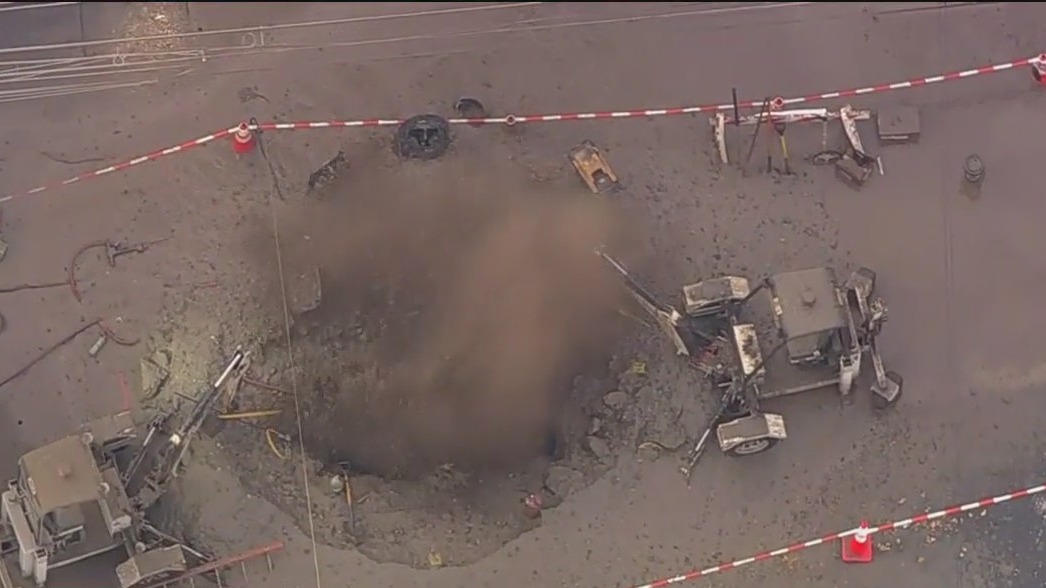 Gas line break in Queens