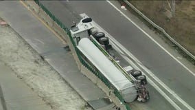Tanker crash on I-55 causing traffic delays