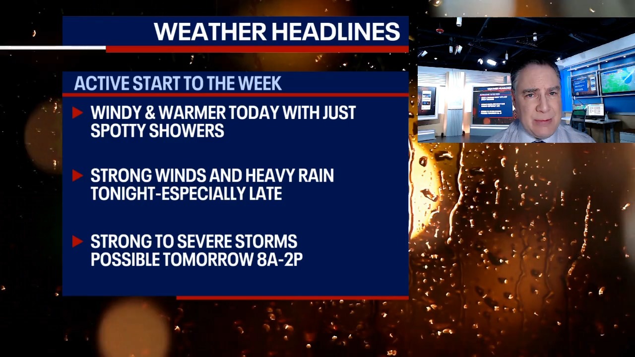 Chicago weather: Windy and wet start to the week