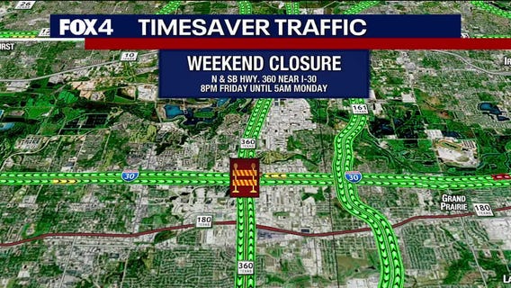 Traffic Alert: Weekend closures in Arlington, Dallas