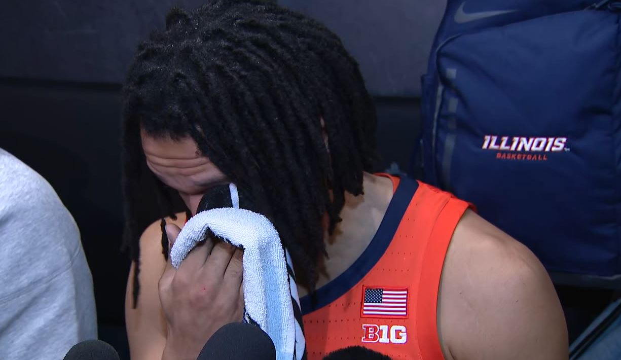 Ty Rodgers and Quincy Guerrier react to the Illini season's ending loss to UConn