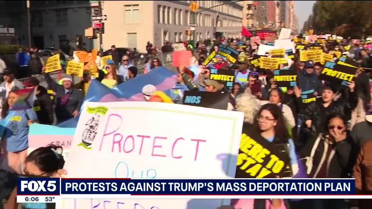 New Yorkers protest against Trump's deportation plan