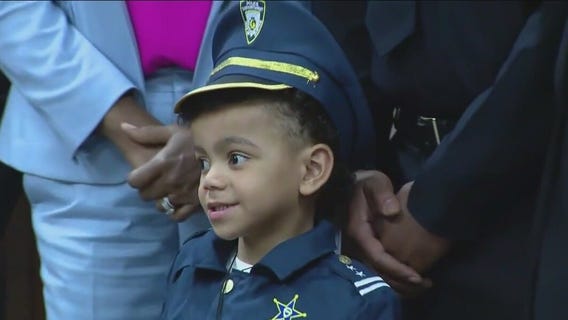 6-year-old boy sworn in as police officer