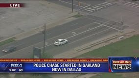 Police chase car through Garland, Dallas