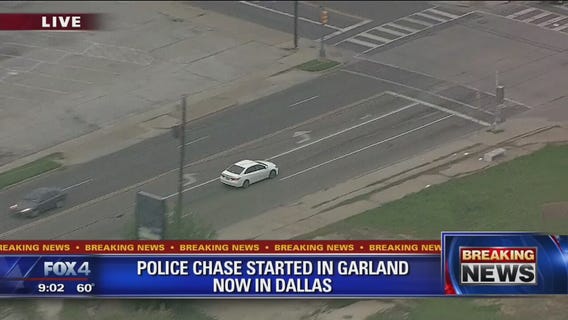 Police chase car through Garland, Dallas