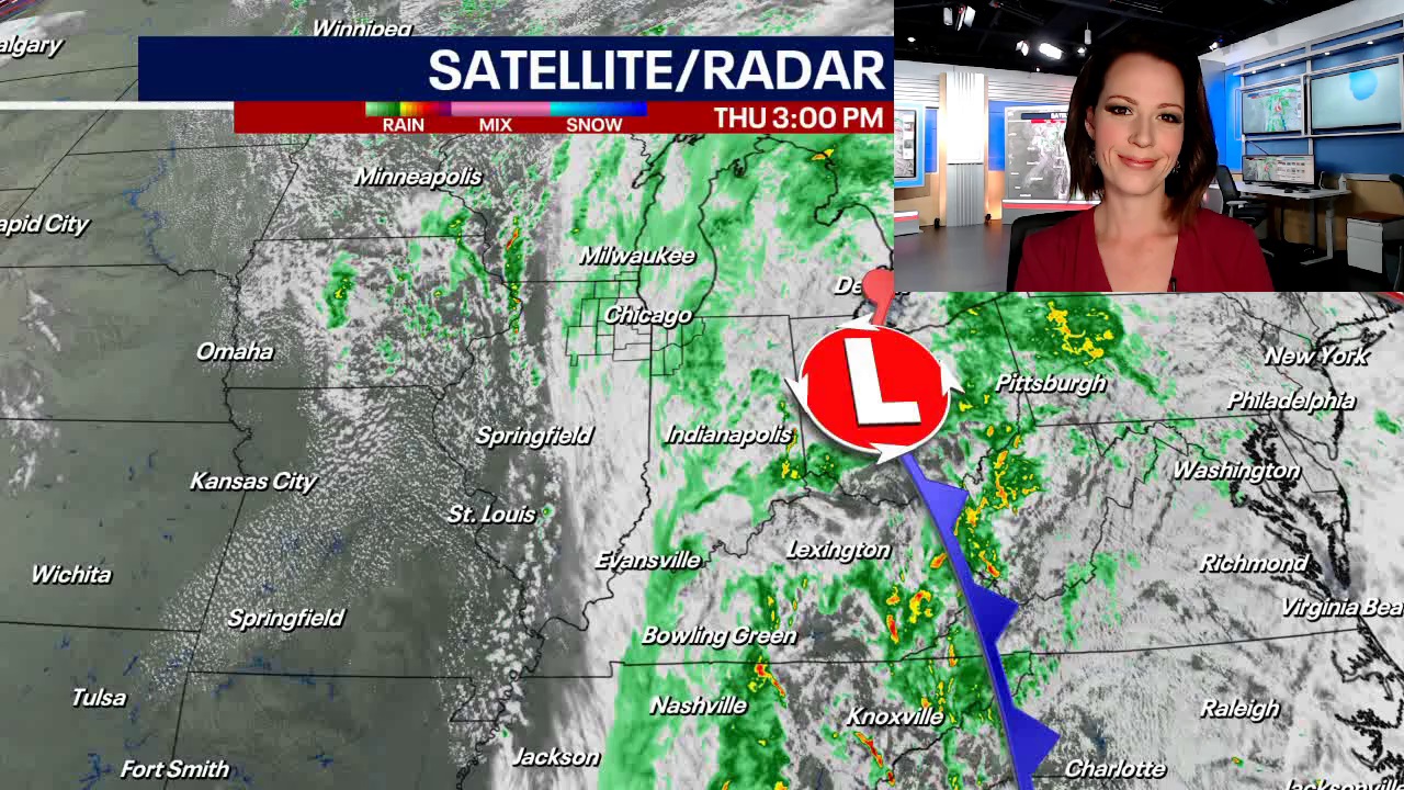 Funnel clouds possible Thursday amid scattered rain