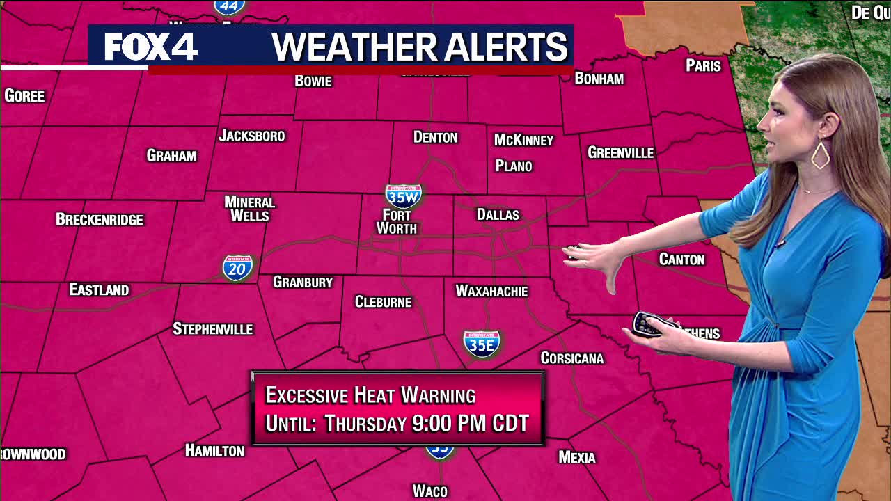 Excessive Heat Warnings in effect across North Texas