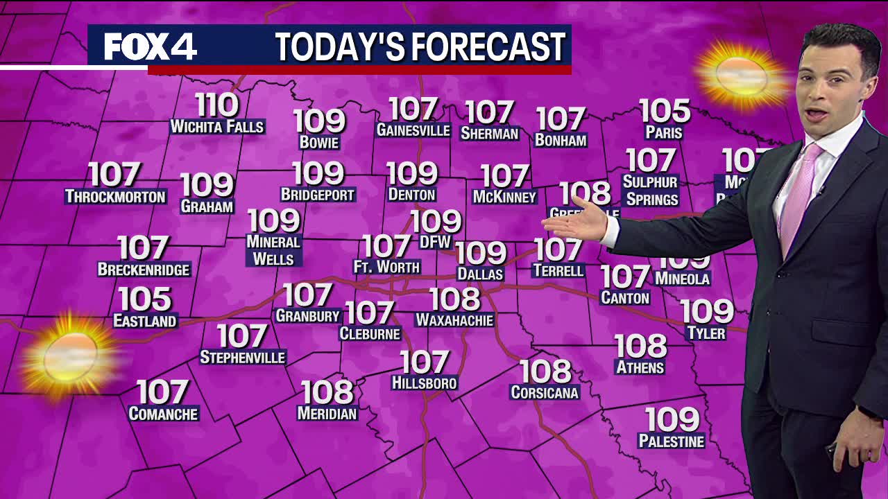 Dallas weather: August 20 morning forecast