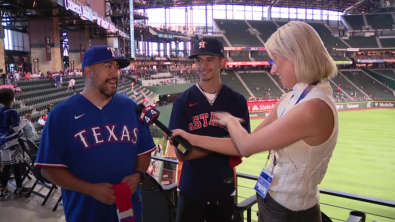 Rangers and Astros fans talk smack ahead of Game 3