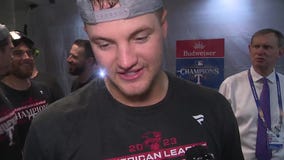 'WE'RE NOT DONE YET': Rangers celebrate ALCS win