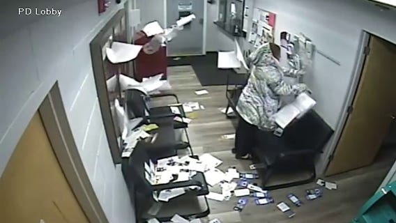 Island Lake police seek woman who damaged department lobby
