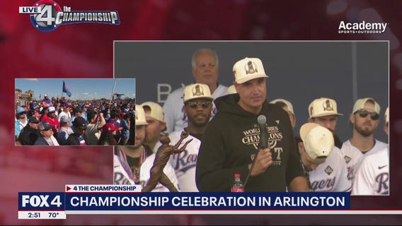 Texas Rangers GM Chris Young at World Series parade