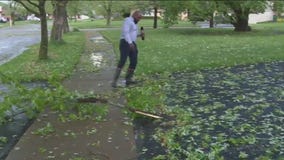 Storm cleanup in Orland Park after heavy winds, hail