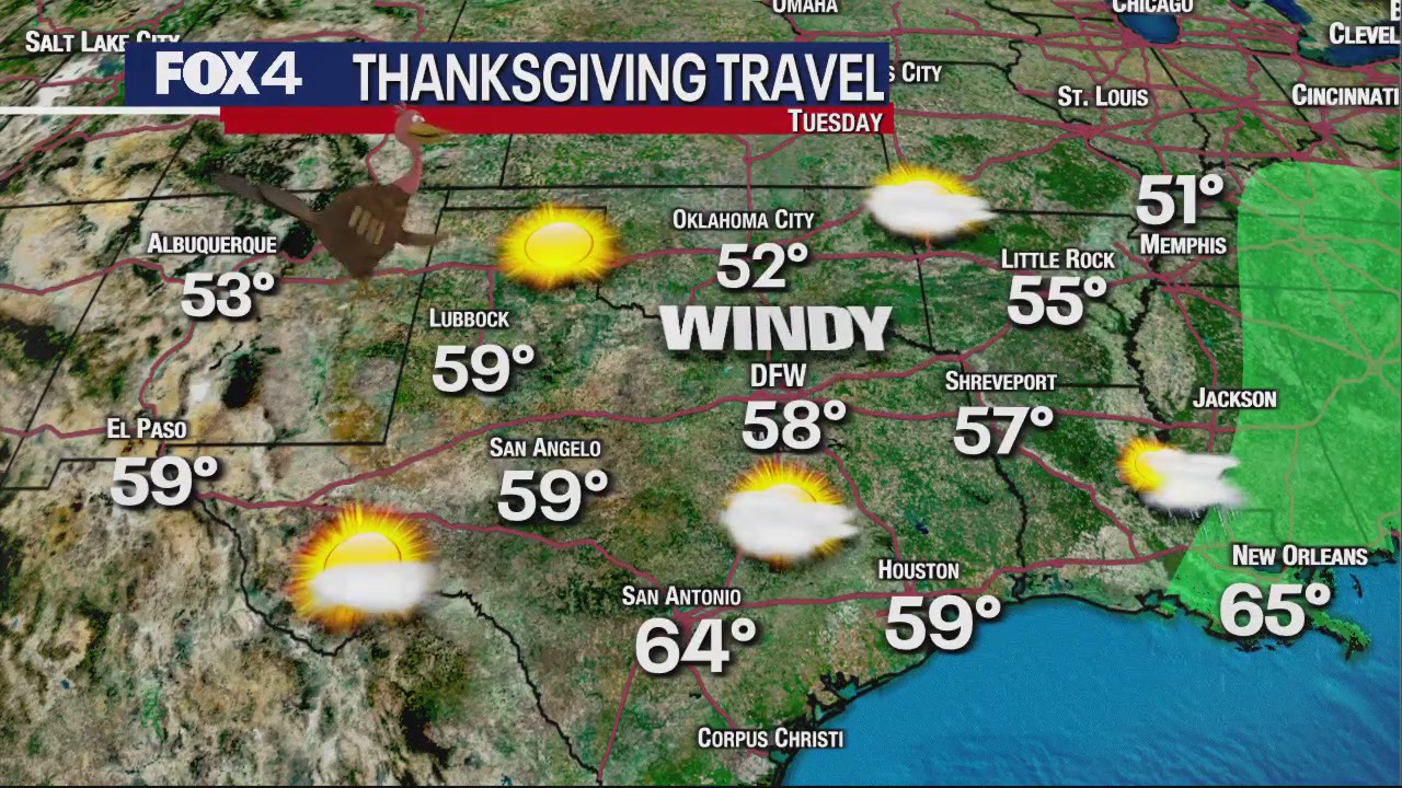 Dallas weather: November 20 Evening forecast