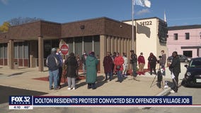 Dolton residents protest convicted sex offender's village job