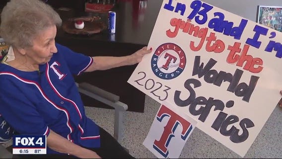 93-year-old Rangers fan going to World Series