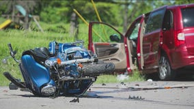 Minivan-motorcycle crash in Woodstock: 2 critically wounded, 1 hospitalized