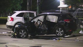 Driver runs away after crashing stolen car leaving 1 dead, 9 injured