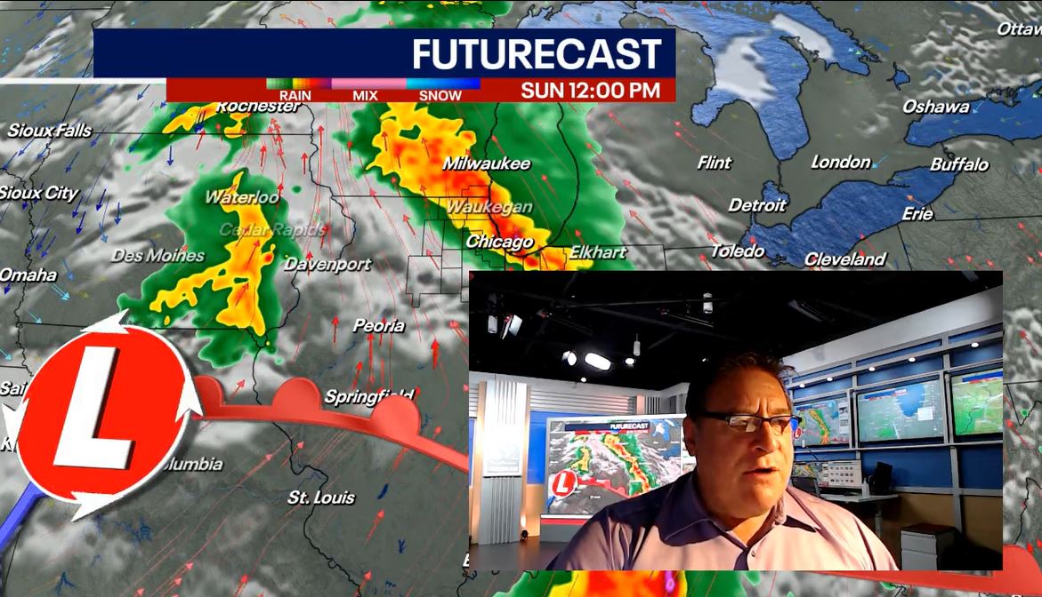 Chicago weather: Two rounds of storms expected Sunday, possibly severe