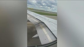 Jet engine at O'Hare catches fire moments before takeoff