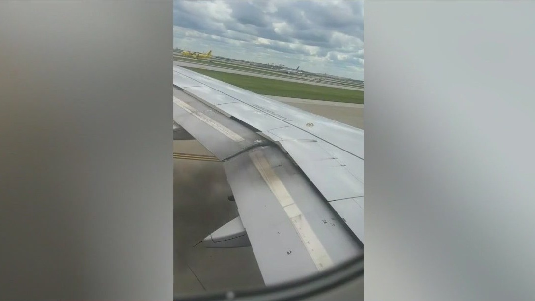 Jet engine at O'Hare catches fire moments before takeoff