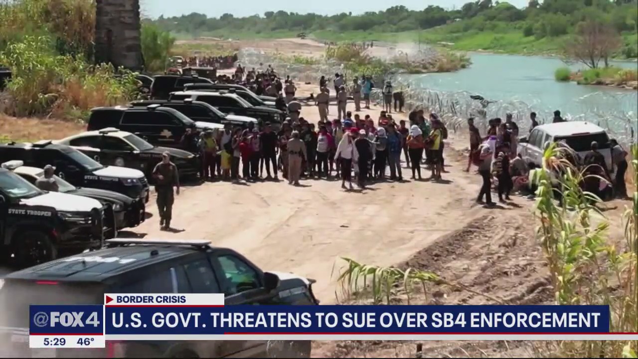 U.S. says it will sue Texas over SB4 enforcement | FOX 4 Dallas-Fort Worth