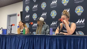 Chennedy Carter and Marina Mabrey discuss the end of the Sky's 88-75 loss to the Liberty