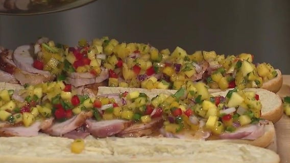 Cooking with Fire: Pork tenderloin sandwich with the Schaumburg Fire Department