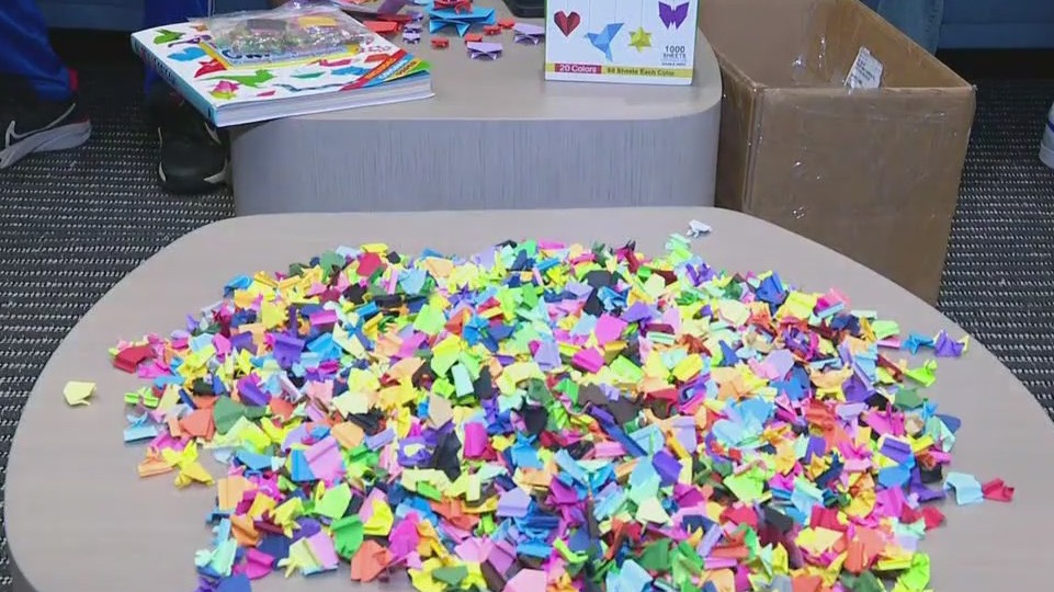 Chicago middle schoolers vie for origami frog world record