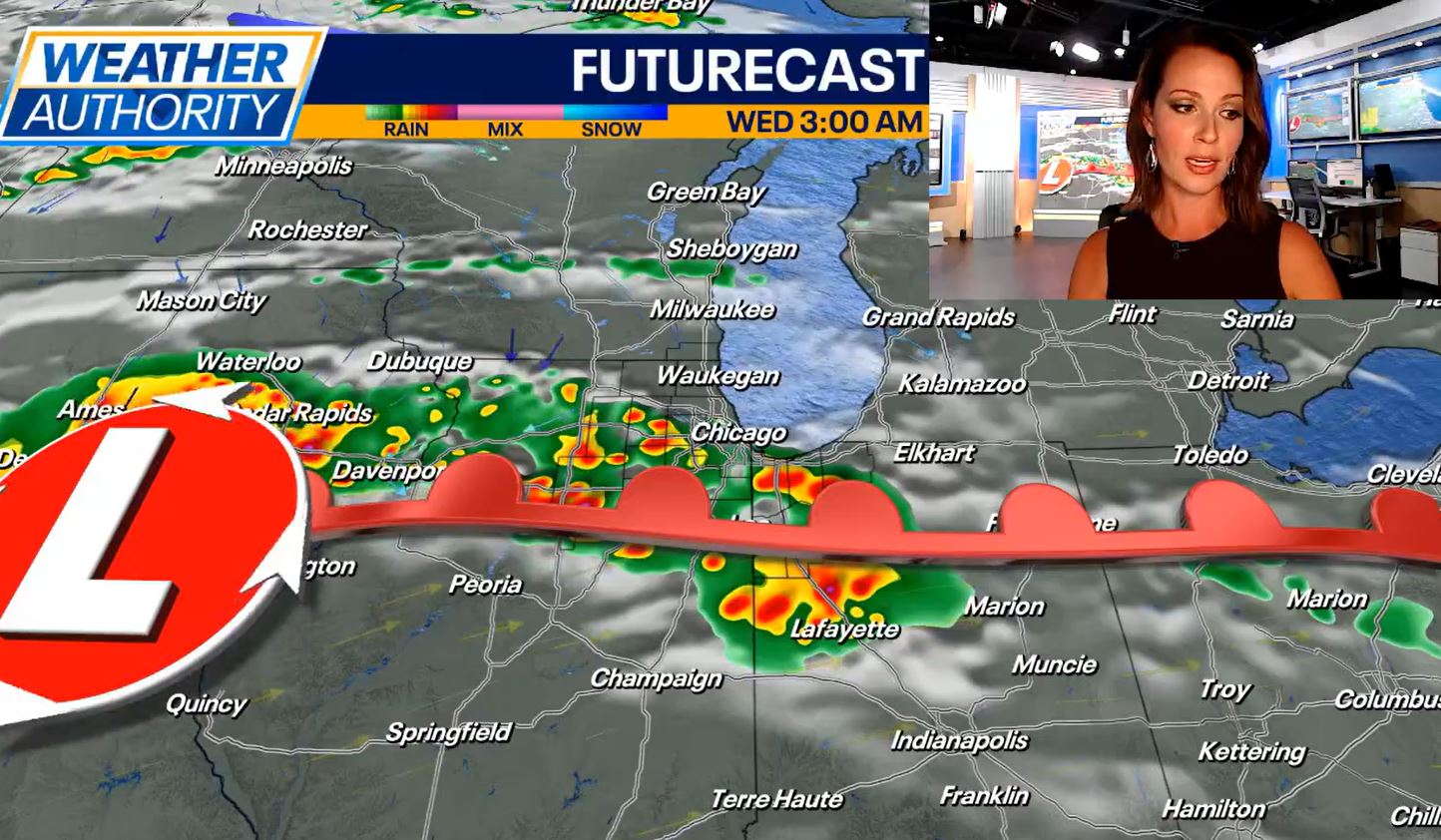 Chicago weather: Cooler air arrives tomorrow, but Wednesday could start off a little stormy